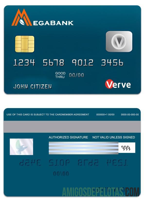 Cartão MegaBank Verve da Gâmbia exemplo